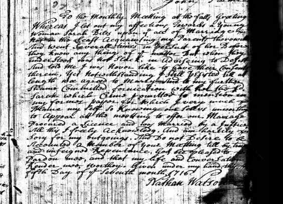 Nathan Watson Letter