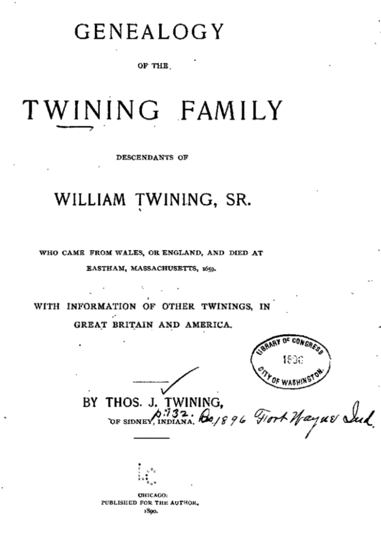 Twining Book Frontispiece